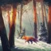 FoxOutOfWinterForest