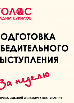 Подготовка убедительного выступления. За неделю. Матрица событий и структуру выступления