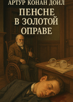 Пенсне в золотой оправе