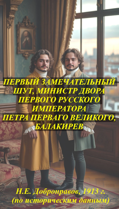 Первый замечательный шут, министр двора первого русского императора Петра Первого Великого, Балакирев