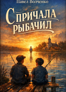 С причала рыбачил